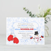 Winter Wonderland Anniversaire Invitation (Debout devant)