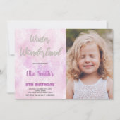 Winter Wonderland Anniversaire Invitations Art Pho (Devant)