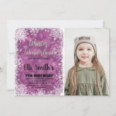 Winter Wonderland Anniversaire Invitations avec ph (Devant)