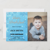 Winter Wonderland Anniversaire Invitations Bleu Ph (Devant)
