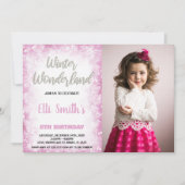 Winter Wonderland Anniversaire Invitations Nuage P (Devant)
