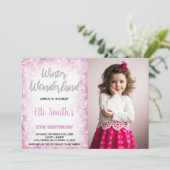 Winter Wonderland Anniversaire Invitations Nuage P (Debout devant)