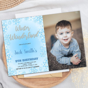 Winter Wonderland Anniversaire Invitations Photo b