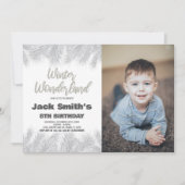 Winter Wonderland Anniversaire Invitations Pine Ph (Devant)