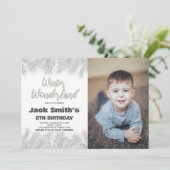 Winter Wonderland Anniversaire Invitations Pine Ph (Debout devant)
