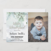 Winter Wonderland Anniversaire Invitations Pine Ph (Devant)