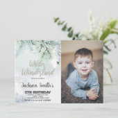Winter Wonderland Anniversaire Invitations Pine Ph (Debout devant)