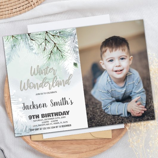 Winter Wonderland Anniversaire Invitations Pine Ph