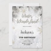 Winter Wonderland Anniversaire Invitations Pine Si (Devant)