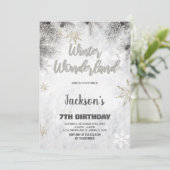 Winter Wonderland Anniversaire Invitations Pine Si (Debout devant)
