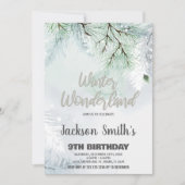 Winter Wonderland Anniversaire Invitations Pine Si (Devant)