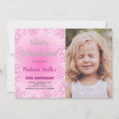 Winter Wonderland Anniversaire Invitations Pink Ph (Devant)