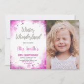 Winter Wonderland Anniversaire Invitations Pink Ph (Devant)