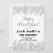 Winter Wonderland Anniversaire Invitations Silver (Devant)