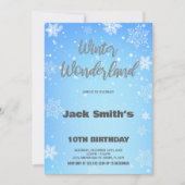 Winter Wonderland Anniversaire Invitations Silver (Devant)