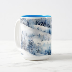 Winter Wonderland Aquarelle Artisan Coffee Mug
