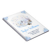 Winter Wonderland Arctic Animals Birth Statistics Notitieboek (Rechterzijde)