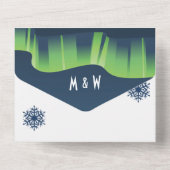 Winter Wonderland Auroras All In One Uitnodiging (Achterkant)