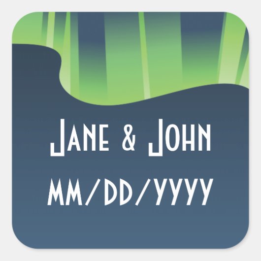 Winter Wonderland Auroras Sticker (Voorkant)