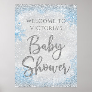 Winter Wonderland Baby shower Affiche de bienvenue