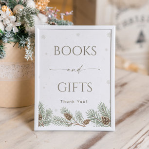 Winter Wonderland Baby Shower Boeken en Cadeaus Poster