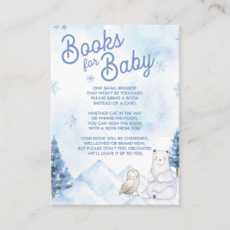 Winter Wonderland Baby shower Books for Baby Informatiekaartje