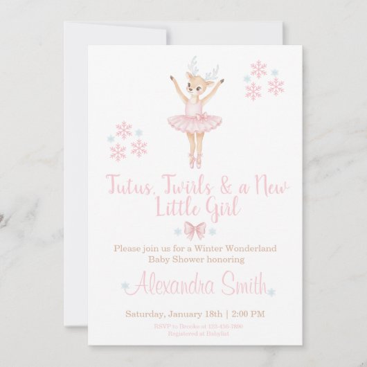 Winter Wonderland Baby Shower Invitation (Devant)