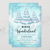 Winter Wonderland Baby shower Invitation (Devant / Derrière)