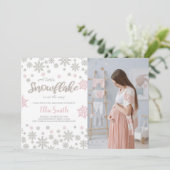 Winter Wonderland Baby shower Kaart (Staand voorkant)