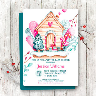 Winter Wonderland Baby Shower Uitnodiging