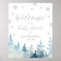 Winter Wonderland Baby Shower Welkom Bord