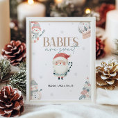 Winter Wonderland Baby's zijn Sweet Table Sign Poster