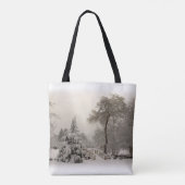 Winter Wonderland Bags Holiday Snow Canvas tassen (Achterkant)