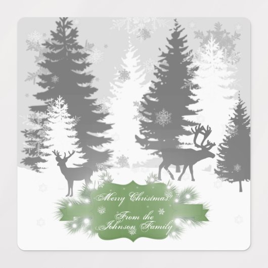 Winter Wonderland Baking Label - groen (Design 1)