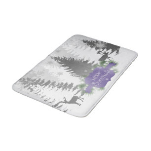 Winter Wonderland Bath Mat - Paars