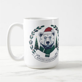 Winter Wonderland Bear – Cute Santa Hat Christmas  Koffiemok