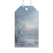 Winter Wonderland Bevroren Meer Besneeuwd Woud