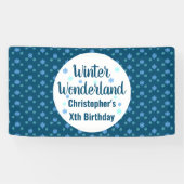 Winter Wonderland Birthday Spandoek (Horizontaal)