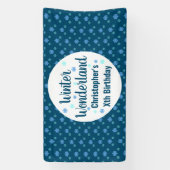 Winter Wonderland Birthday Spandoek (Verticaal)