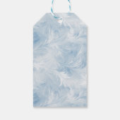 Winter Wonderland Blauw ijzig patroon Cadeaulabel (Achterkant)