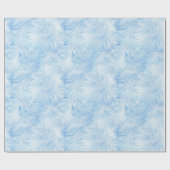Winter Wonderland Blauw ijzig patroon Cadeaupapier (Vlak)