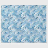 Winter Wonderland Blauw ijzig patroon Cadeaupapier (Vlak)