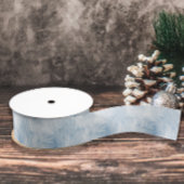 Winter Wonderland Blauw ijzig patroon Grosgrain Lint
