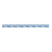 Winter Wonderland Blauw ijzig patroon Grosgrain Lint (Voorkant)