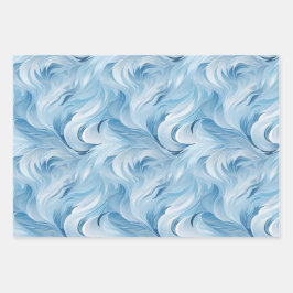 Winter Wonderland Blauw ijzig patroon Inpakpapier Vel