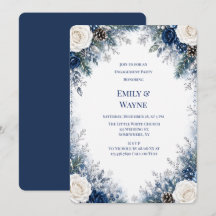 Winter Wonderland Blauwe Witte Roos Verloving Fees