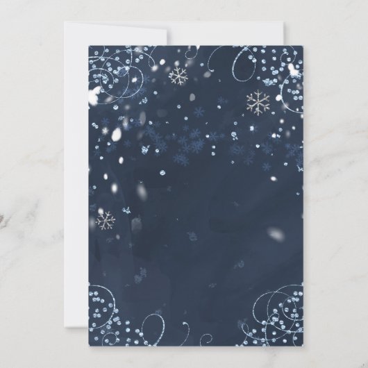 Winter Wonderland Blue Elegant Party Invitations (Dos)