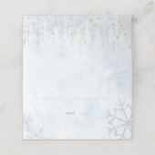 Winter Wonderland Blue Silver Snow (Buitenkant ongevouwen)