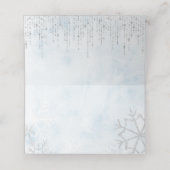 Winter Wonderland Blue Silver Snow (Binnenkant ongevouwen)