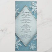 Winter Wonderland Blue Snowy Romantique menu maria (Devant)